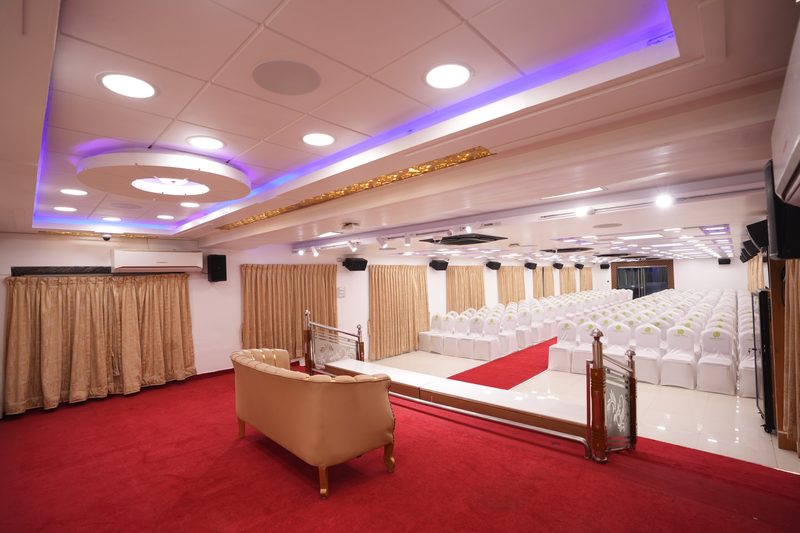 Stage and sofa from the side