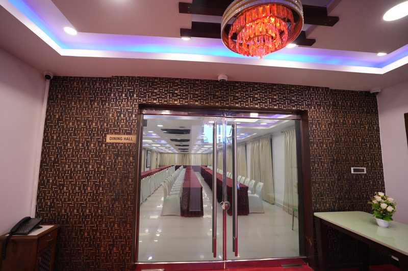 Lounge doorway to the dining hall